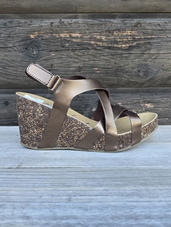 Blowfish Malibu Shoes - Blowfish Malibu Henrietta Y2K Boho Revival Platform Cork Wedge Sandals 8.5M